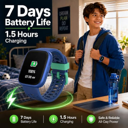 Fitness Tracker No APP No Phone Needed, Compatible with Apple Find My - color: Blue