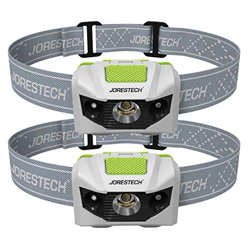 JORESTECH LED Headlamp Flashlight – IPX4 Water Resistant with 4 Modes for Camping, Hiking, Repairing, etc. (2, White) - color: White