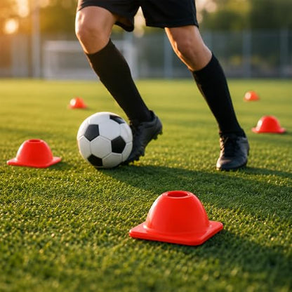 2" 15, 30 Pcs Heavy Duty Agility Cones for Sports - color: Orange