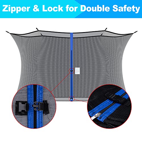 SPORTYOUTH Replacement Trampoline Net Fit Round Trampoline Straight Pole - size: 12 feet - 6 Poles