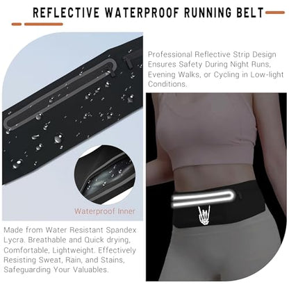 Cool Rock Roll Skeleton Hand Waist Fanny Pack Phone Holder for Women Men, - color: Skeleton Hand