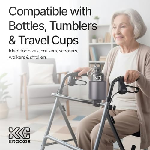 Kroozie XL Bike Cup Holder, Stainless Steel - color: Stainless Steel