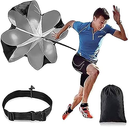 Running Speed Training Football Parachute - 48" Inch for Kids Resistance Sprint Trainer - Chute Soccer Training