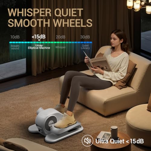 UMAY Under Desk Elliptical Eclipse Leg Exerciser Electric as seen on TV - color: Pure White