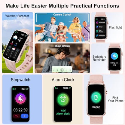 Smart Watch, 1.47" HD Smartwatch for Women Men with 24 Sport Modes, IP68 Waterproof Fitness Tracker with 24/7 Heart Rate/Sleep/SpO2 Monitor, Step Tracker, Pedometer, Activity Tracker for Android iOS