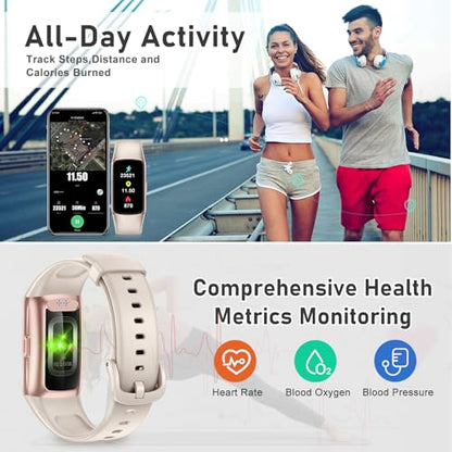 Fitness Tracker with 24/7 Heart Rate, Blood Oxygen, Sleep Tracker, 1.47''Waterproof Fitness Watch, Activity Tracker with Step Tracker for Women Men - color: White