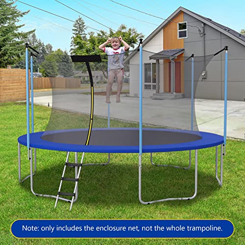 GYMAX Trampoline Net, Enclosure for 8 10 12 14 15 16Ft Round Trampolines - style: Inside Net 8FT 6Poles