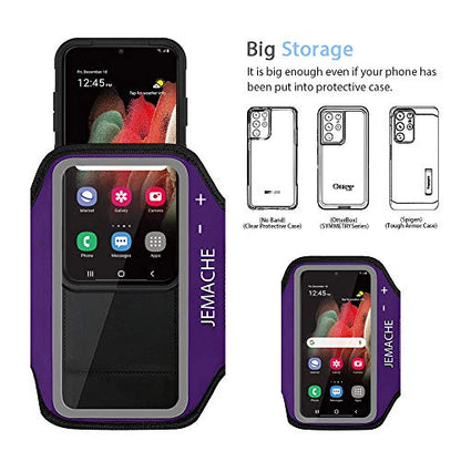 Running Armband for Samsung Galaxy S26 S25 S24 S23 S22 (Purple) - color: Purple, size: 6.3" (S)