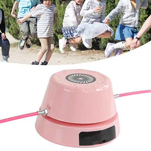 ciciglow Jump Rope Machine with Remote, Jump Workout Entertaining Interaction Rope Skipping Machine for Family, Office, Gym, Party - color: Pink