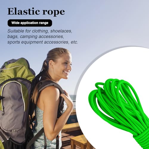 1/8" Bungee Shock Cords with Hooks,65 Feet Elastic Nylon Cords Kayak Stretch String Rope for Bikes,Tie Downs,Boating,Camping,Sunshades,Fitness and Outdoor Enthusiasts (1/8 inch x 32 Ft, Neon Green) - size: 1/8 inch x 32 Ft, Neon Green