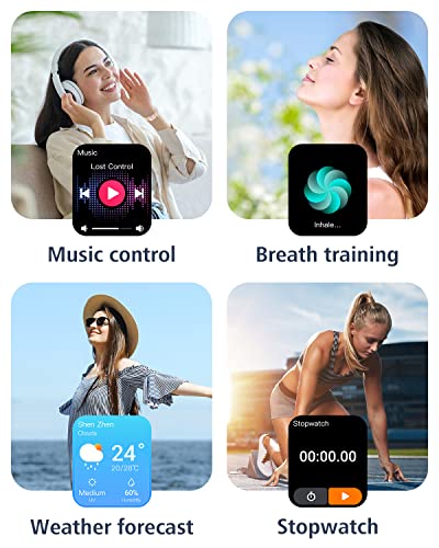 GRV Smart Watch for Women, Bluetooth Call, for iPhone Android Pink - color: Baby Pink