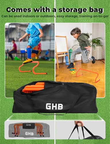 GHB Agility Hurdles 8" Speed Agility Training Hurdles - size: 17 Pack
