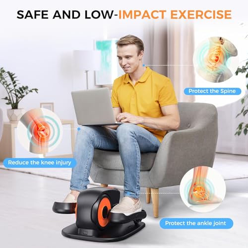 GUGTTR Under Desk Elliptical Machine, Low Impact Leg Exerciser for Seniors - color: Black