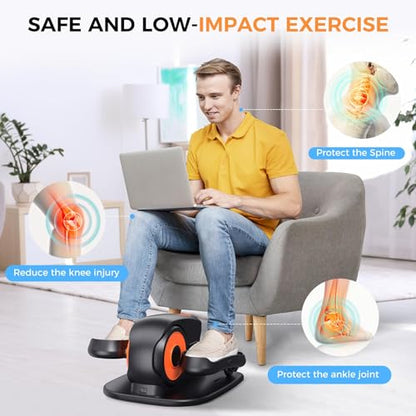 GUGTTR Under Desk Elliptical Machine, Low Impact Leg Exerciser for Seniors - color: Black