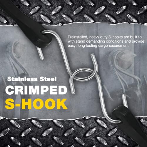 Bungee Cords with Hooks 21" 50 Pack, Heavy Duty Rubber Tarp Straps S Hooks - size: New Model 21 INCH 50PACK
