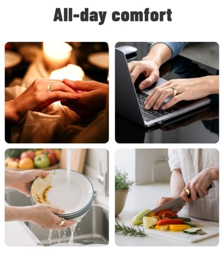AI Smart Ring for Women Men, Health Ring with AI Health Analysis - color: Rose Gold, size: 7#