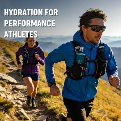 Soft Flask 500ML, TPU Collapsible Soft Water Bottle, Leakproof, Reusable, Bottle for Running, Hiking, Cycling Hydration Flask- Slate Blue - color: 500ml Slate Blue