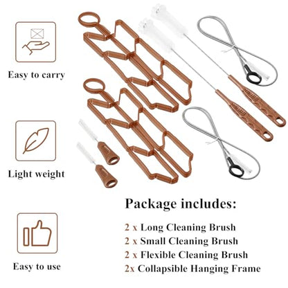Patelai 2 Set 8 in 1 Reservoirs Hydration Bladder Cleaning Kit - color: Brown