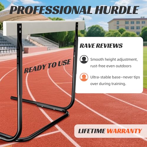 MR Height Adjustable Track & Field Hurdle, Anti-Tip Training Hurdle