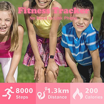 Kids Watches for Girls Boys Digital Sport Watch with Step Counter Pedometer Vibration Alarm Clock, No App Waterproof Fitness Tracker Kids Watch Boys Girls Teens Students Ages 5-16 - color: 005-E-WatermelonRed