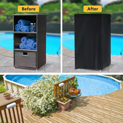 Kasla Outdoor Pool Towel Rack Cover, Custom Cover - size: 1" x 1" (Rectangular)