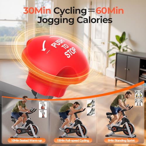YOSUDA Exercise Bike, Magnetic Friction Stationary Bike with App Training - color: Black
