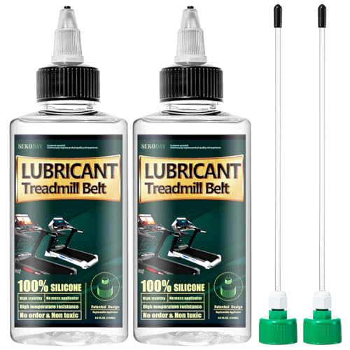 SEKODAY Silicone Treadnmill Belt Lubricants/Lubes, High Temperature Resistant and Stable Lubricant,with Hard Application Tubes and Precision Screw Caps for Easy Use - color: 8.4 Ounce / 2 Bottle