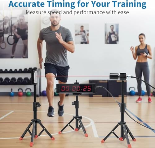 Indoor Wired Laser Timer for Training,LED Stopwatch Race Clock,Racing Timer,Skating Track and Field Running for Sprints Bike Motorcycle（8.5 x 2.1 inch） - style: 8.5 x 2.1 inch