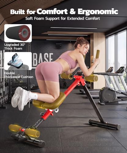 Ab Machine for Home, 2-in-1 Adjustable Ab Rowing Machine, Foldable