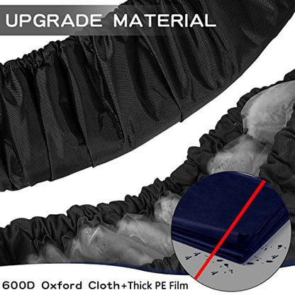 Tatuo Trampoline Spring Cover Round Replacement - color: Black, size: 48 Inch-8 Hole