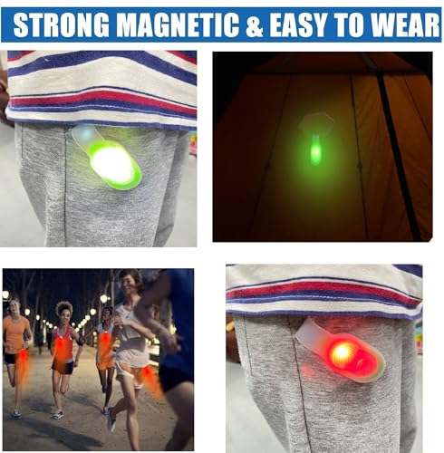 Hands Free LED Flashlight Clip on Flashlight Rechargeable Safety Nursing Night Shift Lights for Outdoor Sports Green