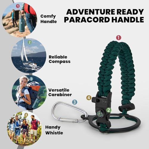 RAYMYLO Insulated Water Bottle 87 oz, Triple Wall Vacuum Stainless Steel - color: Dark Green, size: 87 Ounces