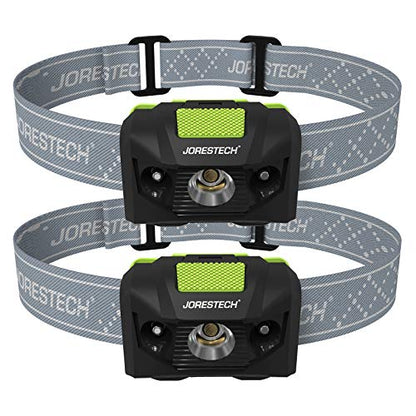JORESTECH LED Headlamp Flashlight – IPX4 Water Resistant with 4 Modes for Camping, Hiking, Repairing, etc. (2, Black) - color: Black