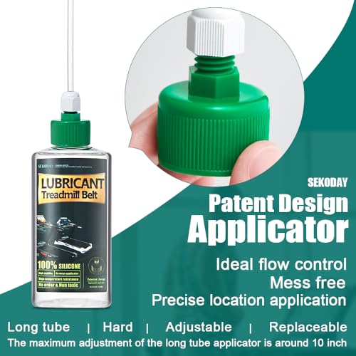 SEKODAY Silicone Treadnmill Belt Lubricants/Lubes, High Temperature Resistant and Stable Lubricant,with Hard Application Tubes and Precision Screw Caps for Easy Use - color: 8.4 Ounce / 2 Bottle
