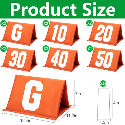 Set of 11 Standing Football Yard Marker-High Visibility Football Field Sign
