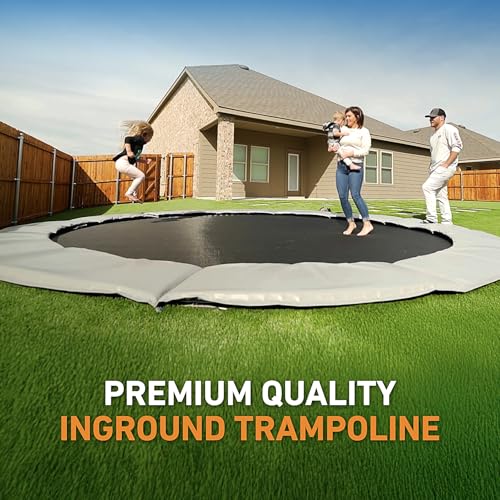 Avyna Premium In-Ground Trampoline – Outdoor Trampoline for Kids and Adults with Advanced Safety Features - size: 15 FT - Round