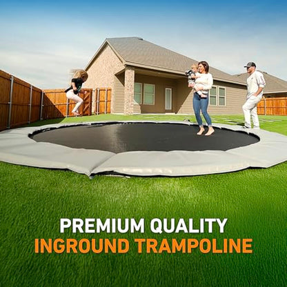 Avyna Premium In-Ground Trampoline – Outdoor Trampoline for Kids and Adults with Advanced Safety Features - size: 15 FT - Round