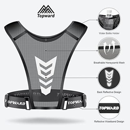 Topward Running Phone Holder Vest for Men Women Jogging Walking Exercise & Gym Workout. Waterproof Chest Pack for All Smartphones