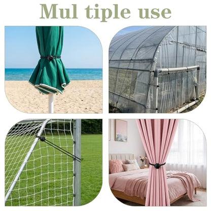 120 Pcs 6 Inch Ball Bungee Cords, Heavy Duty UV Resistant Tarp Tie Downs for Canopy, Shelter, Camping, Cargo and Tent Poles, Black