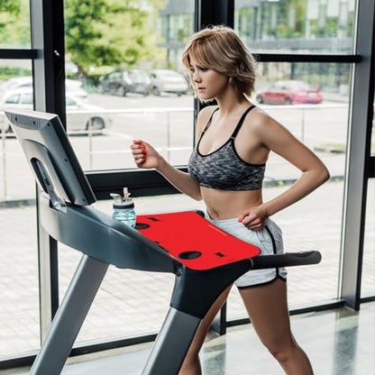 Treadmill Desk Attachment, 36 Inches Tread Tray Workstation Handlebars Platform with Laptop Holder, Cup Tablet Holder, Ergonomic Stand with Cooling Holes(Black) - color: Black