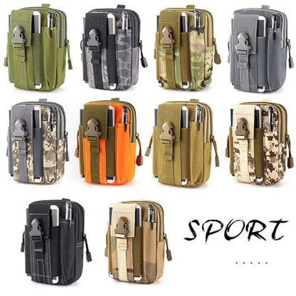 Belt Pouch, Tactical Molle Phone Pouch EDC Utility Pouches Waist Bag Packs, Small Cell Phone Holster Gear Tool Gadget Pocket for Men Running - color: Green
