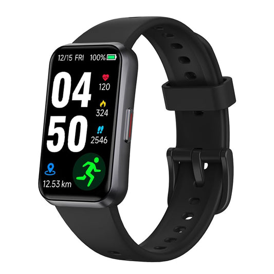 Fitness Trackers,Heart Rate Blood Oxygen Sleep Monitor,1.47‘’ OLED Display,Calorie Pedometer Steps Counter Activity watchs,Smart Band 24/7 Health Monitoring(Black) - color: Black