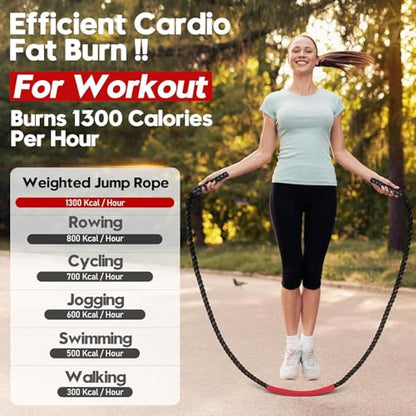 Jump Rope, Weighted Jump Rope for Men and Women - style: 5lb