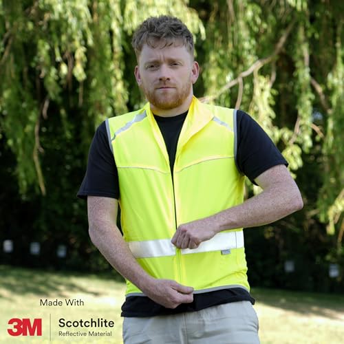 Salzmann Reflective Running Vest | Lightweight, Breathable Hi Vis Vest - size: Large