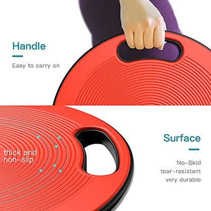 Wobble Exercise Balance Board, No-Skid Surface - color: Classic Red