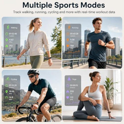 FITVII Slim Fitness Tracker for Women Men, Fitness Watch for Android iOS - color: Off white