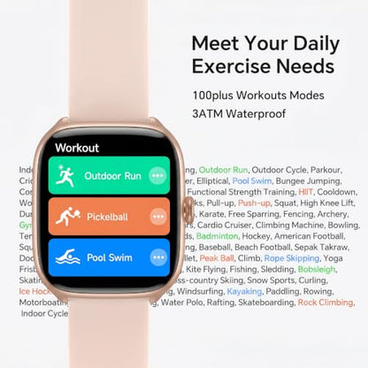 Quican Smart Watch for Women(Answer/Call), AMOLED Fitness Watch for Women - color: Pink
