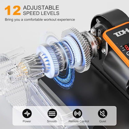 TDH Under Desk Elliptical Machine Leg Exerciser Electric - color: Orange