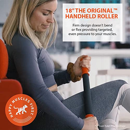 Tiger Tail 18in Massage Stick Portable Roller, Handheld, Deep Tissue Foam Roller, Body Massage and Myofascial Release Tool for Legs, Neck, Calves, Thighs, Shins & Back, The Original 18, Made in USA - size: 18 Inch The Original