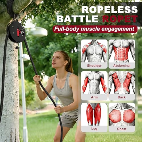Endless Rope Trainer for Home Gym, Portable Pull Down Machine